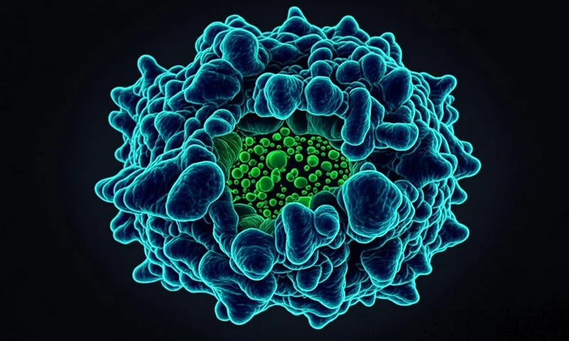 Molecular render representing fpocket